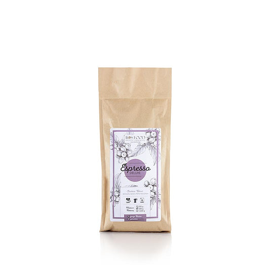 Mélange de café BOS FOOD Espresso Deluxe Arabica de haute qualité, paquet de 500g de grains entiers