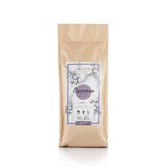 Sac de mélange de café en grains BOS FOOD Espresso Deluxe Arabica dans un emballage de 1 kg