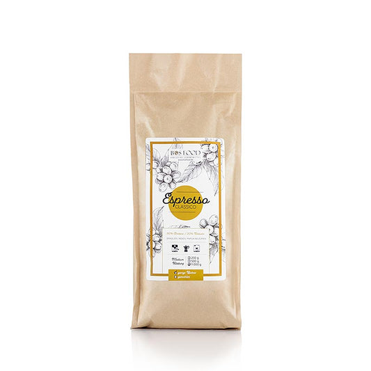 Espresso Classico, mélange de café avec 20% de Robusta, grains entiers, 1 kg