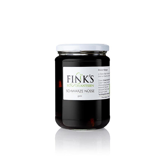 Noix noires bio au sirop fort, entières et de la marque Finks Delikatessen, 390 g