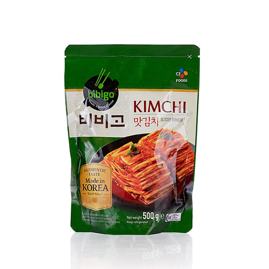 Délicieux et piquant Bibigo Kim Chee, 500g - chou chinois traditionnel conservé dans une saumure épicée et savoureuse