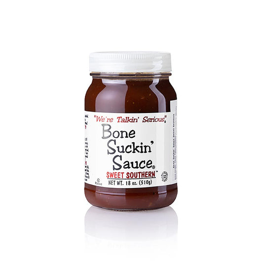 Bone Suckin' Sauce, saveur douce du Sud par Ford's Foods en bouteille de 420 ml, parfaite pour griller et mariner les viandes.
