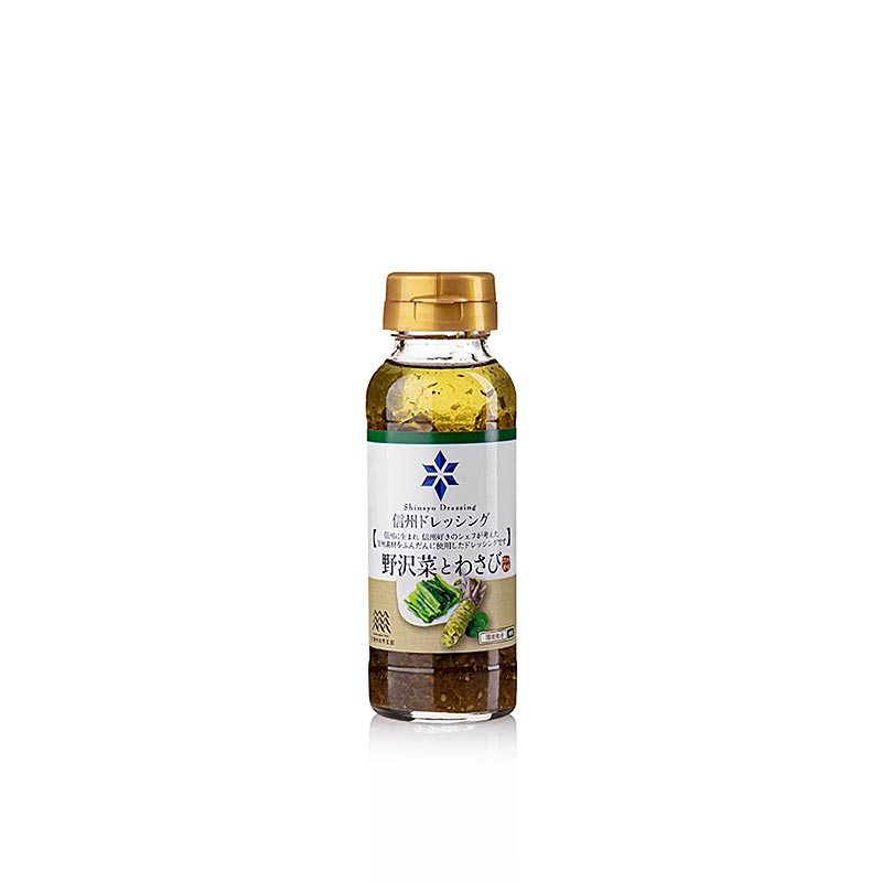 Shinshu - Vinaigrette à la feuille de moutarde et au wasabi, Shizen Okoku, 145 ml, une vinaigrette savoureuse et piquante, parfaite pour relever vos salades et vos plats.