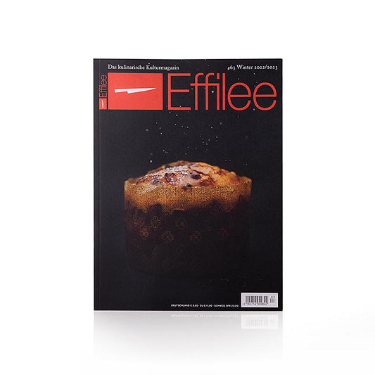 Effilee - Journal of Food and Living, numéro 63, 1 pièce - couverture avec illustrations colorées d'aliments et d'articles de mode de vie