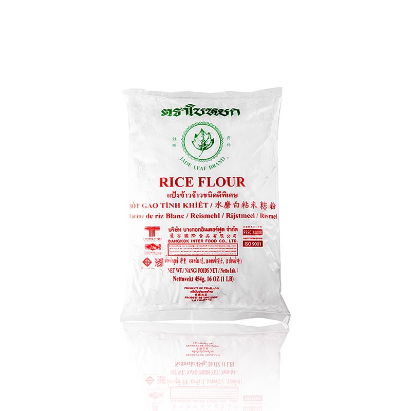 Sachet de 454 g de farine de riz blanc de la marque Jade Leaf