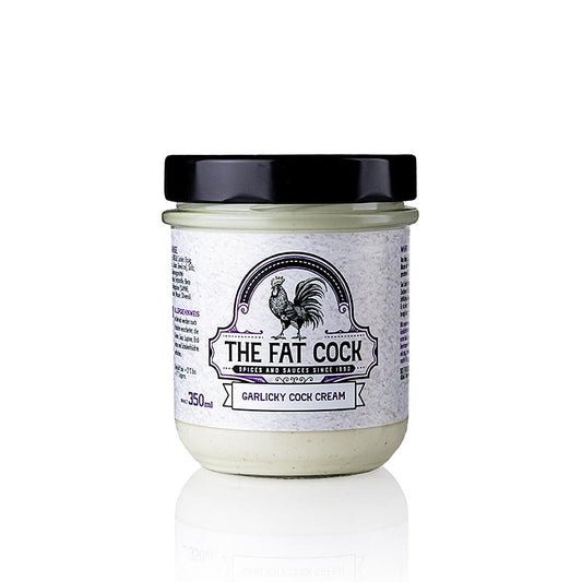 The Dikke Haan - Garlic Cock Cream, 350 ml alt text : Un pot de 350 ml The Dikke Haan Garlic Cock Cream produit avec des ingrédients naturels pour des créations culinaires