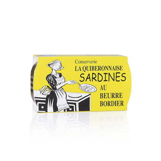 Sardines au beurre breton, La Quiberonnaise, 115 g - Produit de la pêche dans une délicieuse sauce au beurre de La Quiberonnaise, 115 g