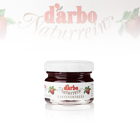 Image de darbo Confiture de fraises extra en pots de 168kg, 60 x 28g, parfaite pour le petit déjeuner et les en-cas sur le pouce.