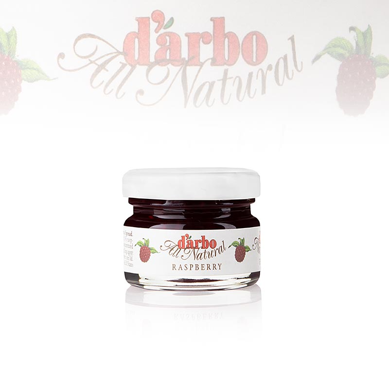 Darbo Confiture de framboises extra, pots portion, 168 kg, 60 x 28g, parfait pour le petit déjeuner et le brunch.