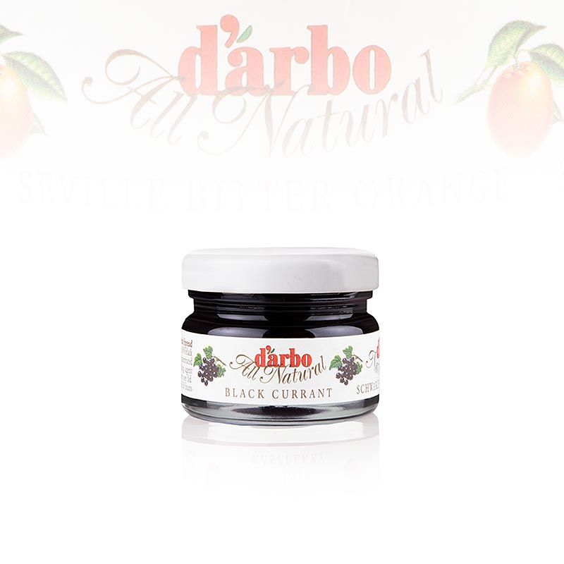 darbo Confiture de cassis 168 kg, 60 x 28g, délicieuse confiture de baies en pots individuels
