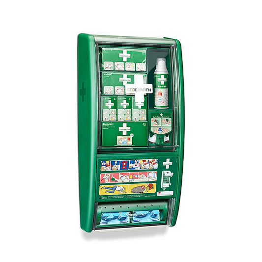 Poste de secours et de traitement des brûlures, kit de premiers secours (51011003), Cederroth, 1 pièce, indispensable pour les interventions d'urgence et le traitement des brûlures