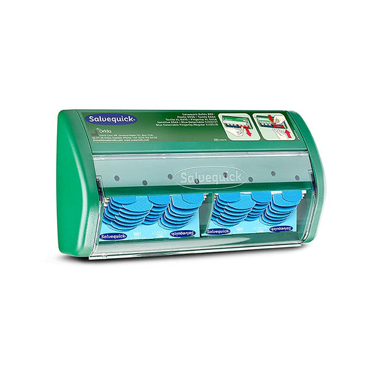 Salvequick Plaster Dispenser Blue Detect, plaster station (51030130) by Cederroth, 1 st, provides convenient and quick access to blue detectable plasters for first aid needs