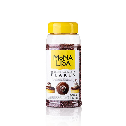 Paquet de 600g de Mini Chocoflakes Mona Lisa - Paillettes de chocolat Scarlet Metallic