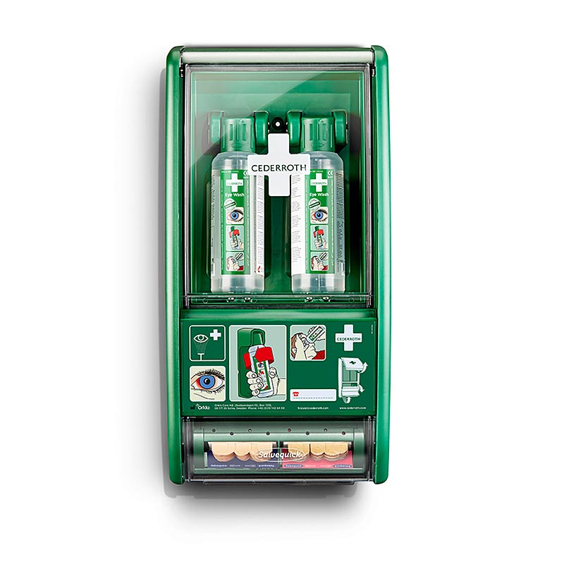 Station de lavage des yeux Cederroth avec support et plast, numéro d'article 721500, 1 pièce