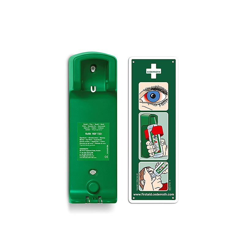 Support mural pour collyre 500ml, (7200), Cederroth, 1 st - support mural pratique et solide pour stocker le collyre 500ml de Cederroth.