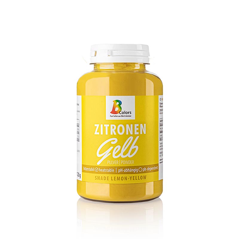 BColors dye lemon yellow powder, 120 g, liposoluble et hydrosoluble, produit végétalien
