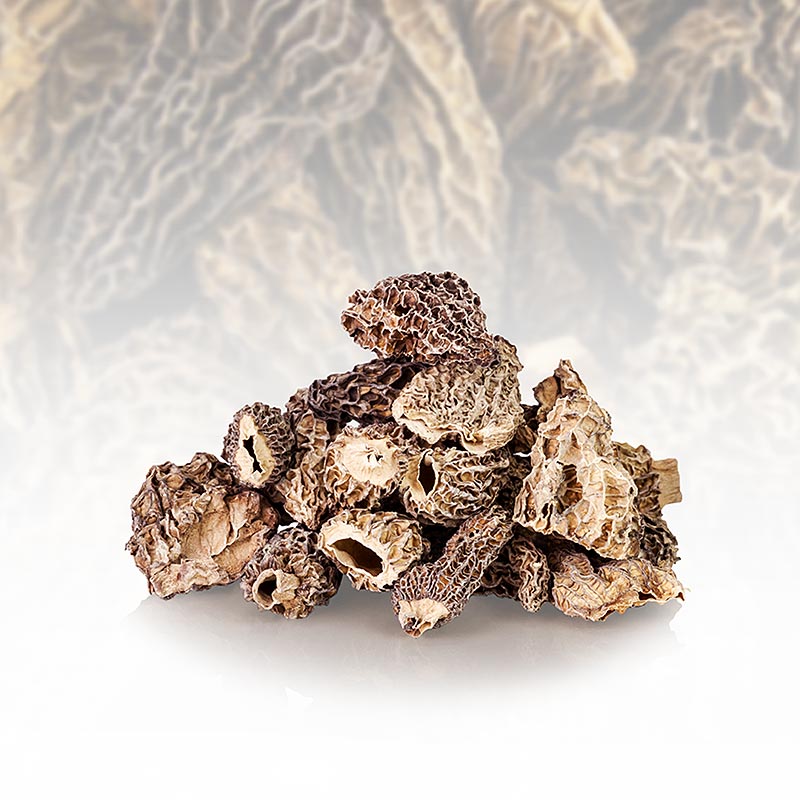 Morilles pointues séchées de 400 grammes, taille jumbo