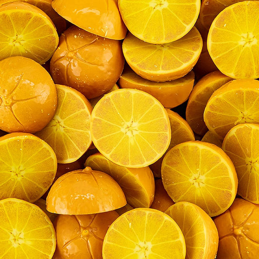 Moitiés d'orange au chocolat, 35 x 16,5mm, Dobla (77314), 250g, 36 pièces - délicieuses moitiés d'orange au chocolat de Dobla, emballées en 250g avec 36 pièces.