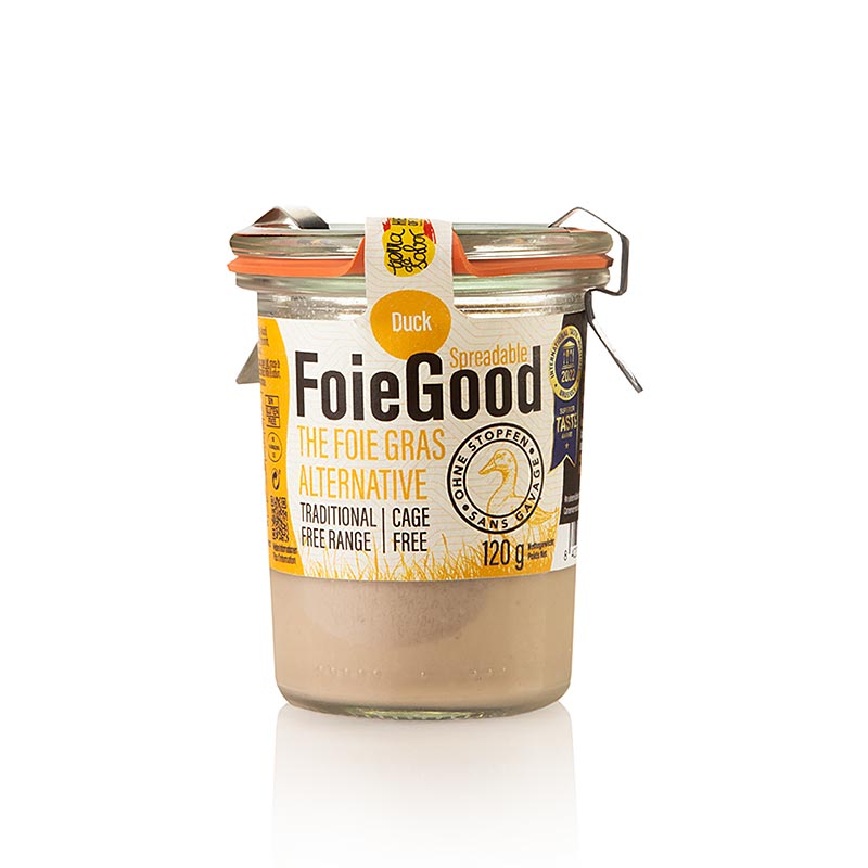 Délicieux et onctueux pâté de foie de canard ou pâte à tartiner au foie gras de FoieGood, 120 g