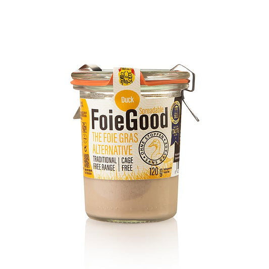 Délicieux et onctueux pâté de foie de canard ou pâte à tartiner au foie gras de FoieGood, 120 g