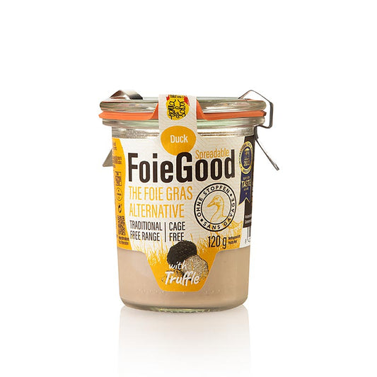 Foie de canard non dégraissé, enrobé de truffe, FoieGood, 120 g, produit de luxe gourmet