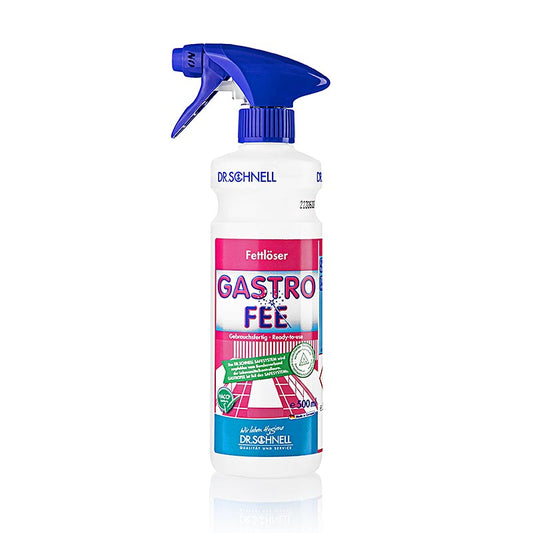 Dr Schnell - Dégraissant + nettoyant pour sols Gastro Fee, prêt à l'emploi, 500 ml - nettoyant efficace et prêt à l'emploi pour éliminer les huiles et les graisses sur les sols