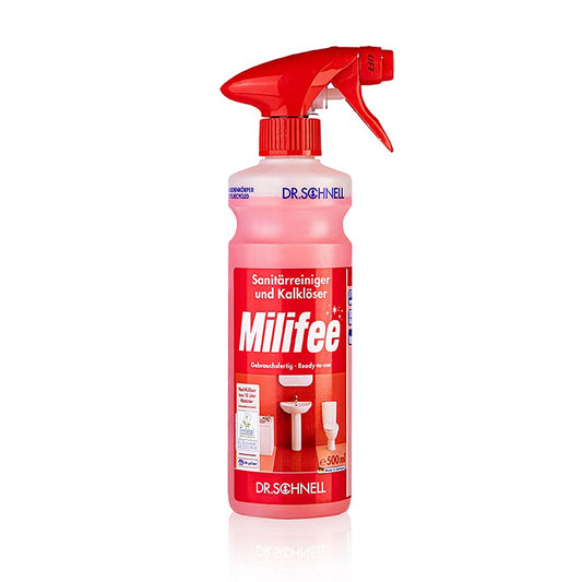 Dr Schnell - Milifee nettoyant sanitaire et anticalcaire, prêt à l'emploi, 500 ml - pour un nettoyage en profondeur et l'élimination du calcaire dans les zones sanitaires