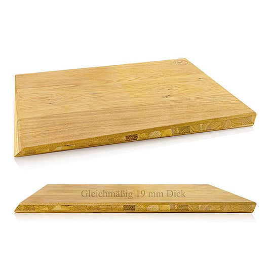 Planche à découper XL en chêne de haute qualité, conçue par Mario Kotaska, dimensions 550x370x19mm, parfaite pour la cuisine, 1 pièce