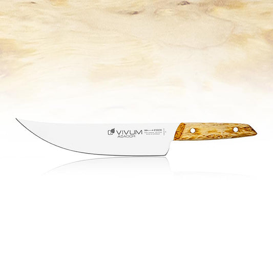 Couteau VIVUM BBQ de 22 cm de haute qualité Couteau à viande Asador avec manche en bois de DICK, idéal pour trancher et servir les viandes grillées.