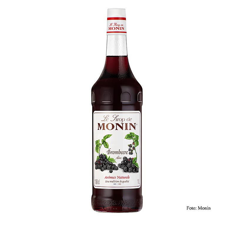 Sirop de mûre Monin, bouteille de 1 litre, idéal pour préparer des boissons estivales rafraîchissantes