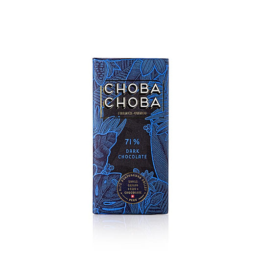 Tablette de chocolat noir 71% bio de Choba Choba, 91g - prix spécial valable jusqu'à 30092024