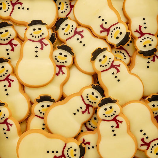 Délicieux bonhomme de neige en biscuit glacé au chocolat Dobla avec offre spéciale, parfait pour les fêtes, 370g - valable jusqu'au 13 septembre 2024
