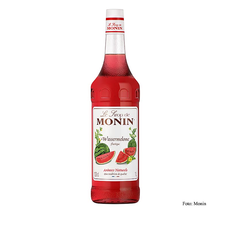 Sirop de pastèque Monin 1:8, 1 litre - sirop délicieux et polyvalent pour les cocktails et les boissons