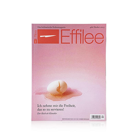 Effilee - Magazine for food and life, numéro 66, 1 pièce : une couverture de magazine représentant une publication vivante et attrayante sur la nourriture et le style de vie.