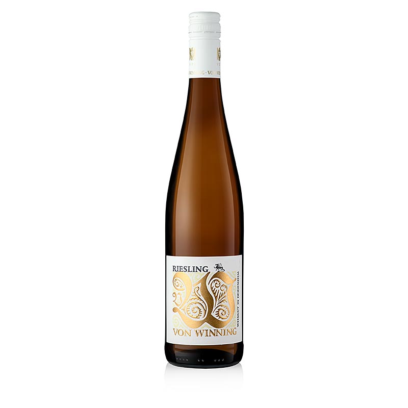 Von Winning 2022 Riesling Drache vin blanc sec Gutswein Pfalz 0.75l, 750ml - Bouteille de 750ml de ce vin blanc allemand rafraîchissant et fruité.