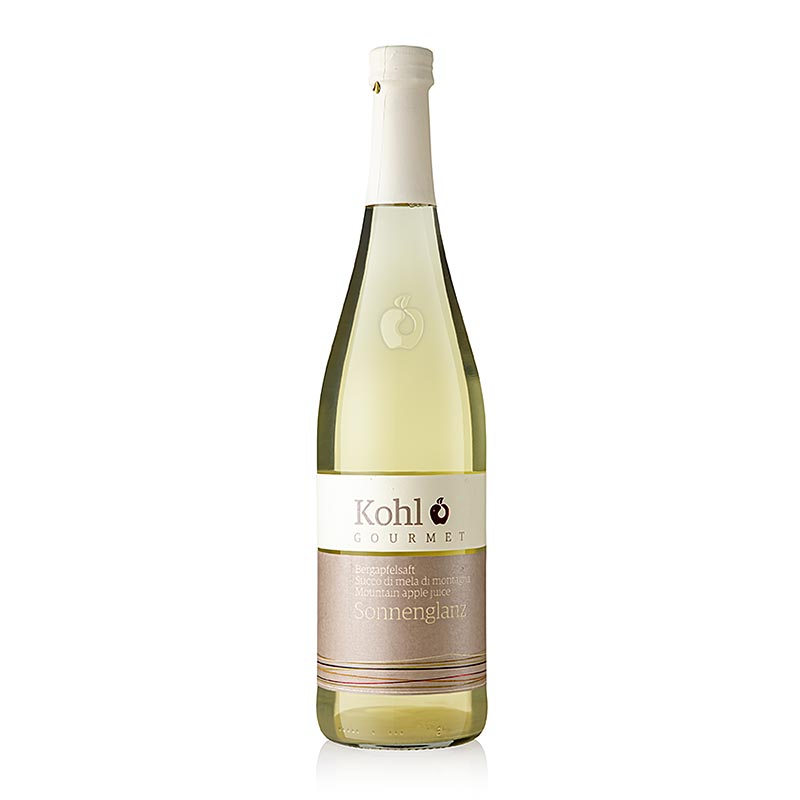 Kohl Gourmet jus de pomme trouble biologique avec des pommes de montagne gorgées de soleil, 750 ml