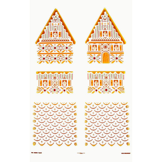 Feuille détachable Maison de pain d'épices pour le chocolat, pièces individuelles, 11x115x155cm, PCB, 4 pièces emballage avec design festif de maison de pain d'épices pour les pièces individuelles de chocolat 
