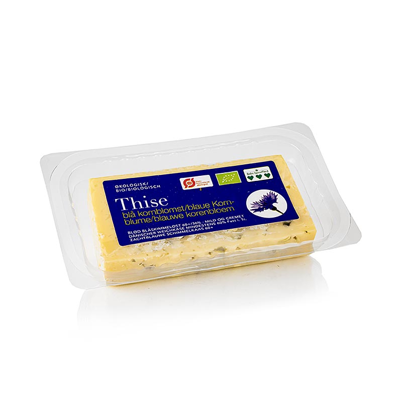 Produit bio de 150g de bleuet et de fromage bleu en présentoir