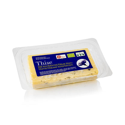 Produit bio de 150g de bleuet et de fromage bleu en présentoir