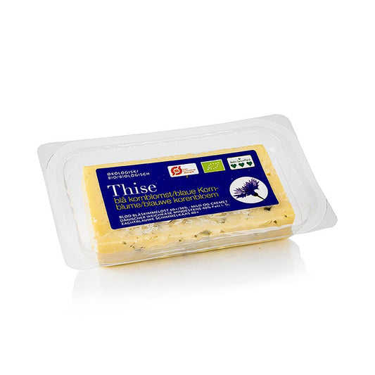 Produit bio de 150g de bleuet et de fromage bleu en présentoir
