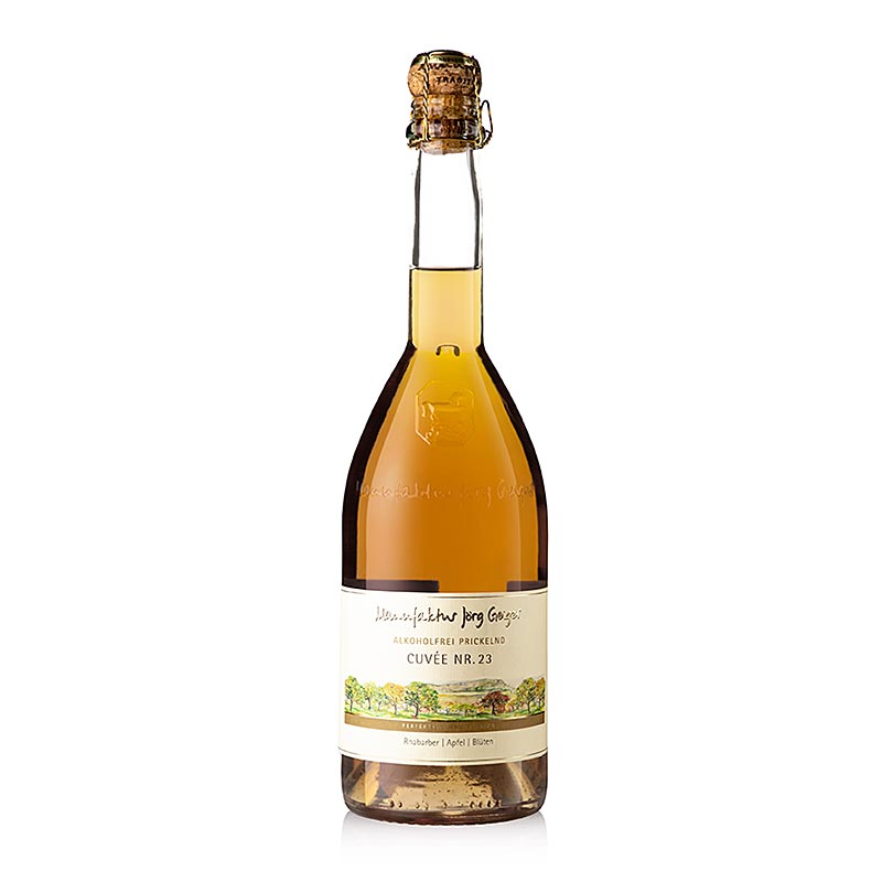Jörg Geiger Sparkling sans alcool Cuvée 23, 750 ml - une boisson pétillante rafraîchissante sans alcool de 750 ml