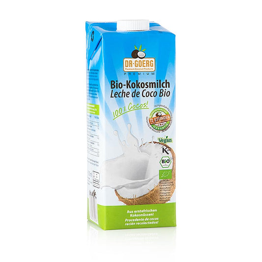 Lait de coco biologique 100% en bouteille de 1 litre par DrGoerg