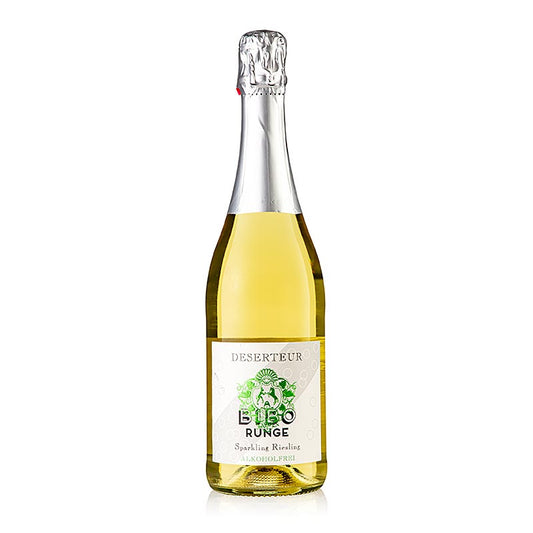 Bibo Runge Deserteur Riesling, vin mousseux, sans alcool, VEGAN, 750 ml - un délicieux vin mousseux sans alcool parfait pour les végétaliens