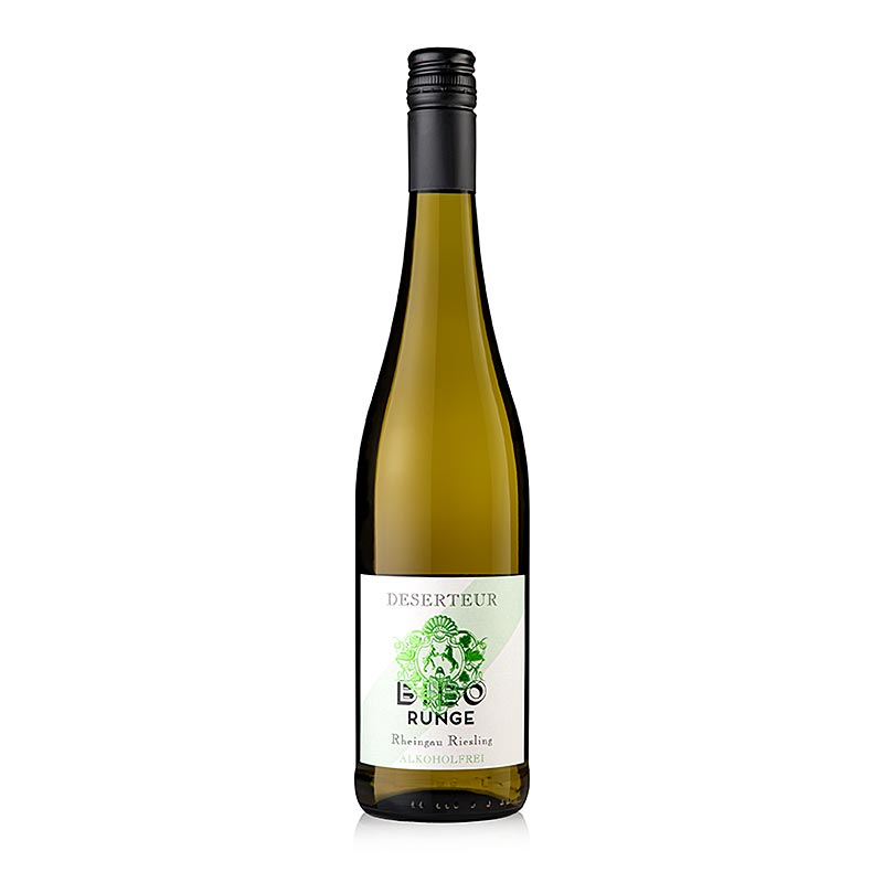 Deserter, Riesling, sans alcool, sec, Bibo Runge, VEGAN, 750ml, parfait pour les non-buveurs et les vegans.