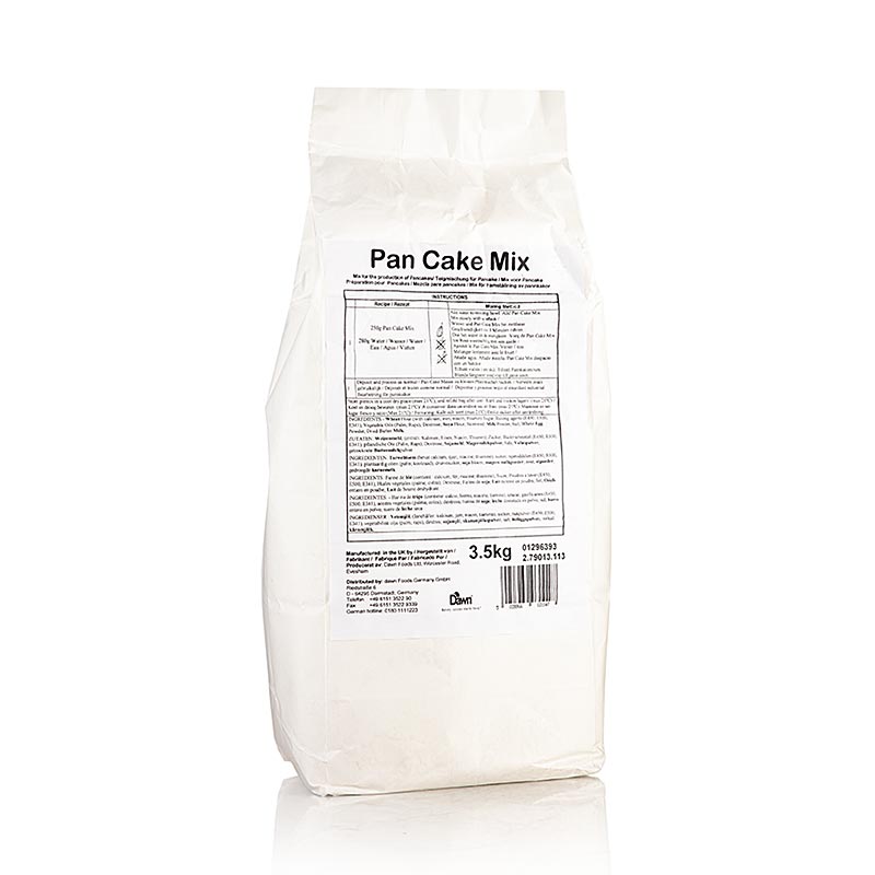 Un sac de 35 kg de préparation pour crêpes Dawn, un produit polyvalent et facile à utiliser, parfait pour préparer de délicieuses crêpes moelleuses au petit-déjeuner.