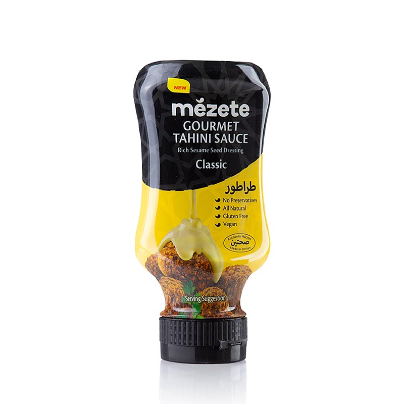 Gourmet Tahini sauce, sauce au sésame, mézete, 300 ml - sauce délicieuse et crémeuse à base de graines de sésame, parfaite pour enrichir les salades, les wraps et les légumes grillés