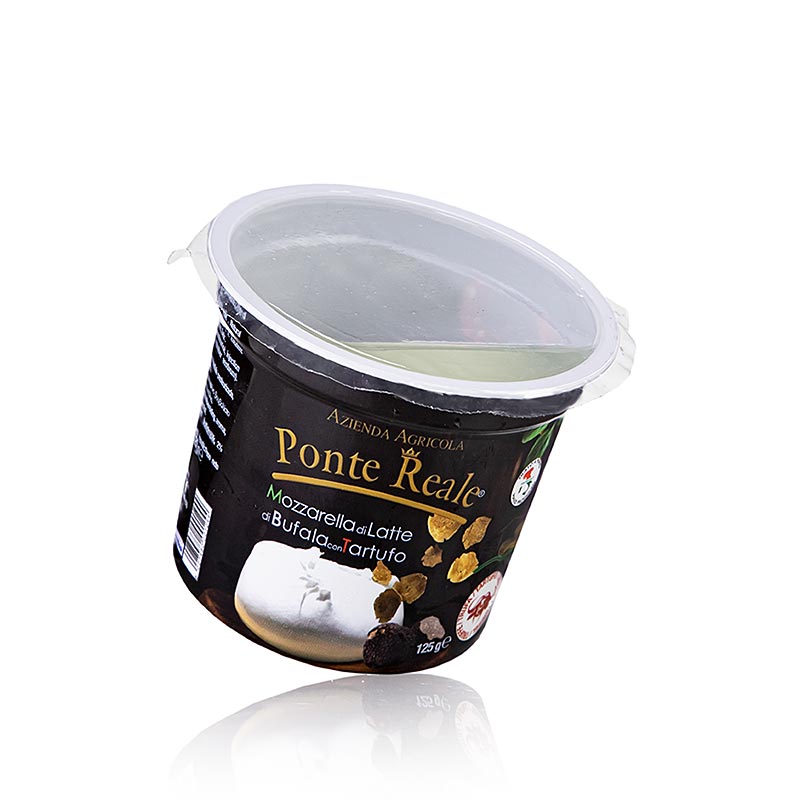 Mozzarella buffalo à la truffe, Ponte Reale, 300 g - Fromage italien aromatisé à la truffe, conditionné en 300 g