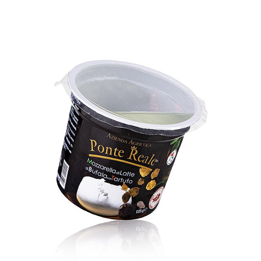 Mozzarella buffalo à la truffe, Ponte Reale, 300 g - Fromage italien aromatisé à la truffe, conditionné en 300 g