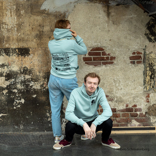 BOS FOOD Hoodie Truffle en couleur sauge, taille M, 1 pièce, parfait pour une tenue décontractée et confortable au quotidien