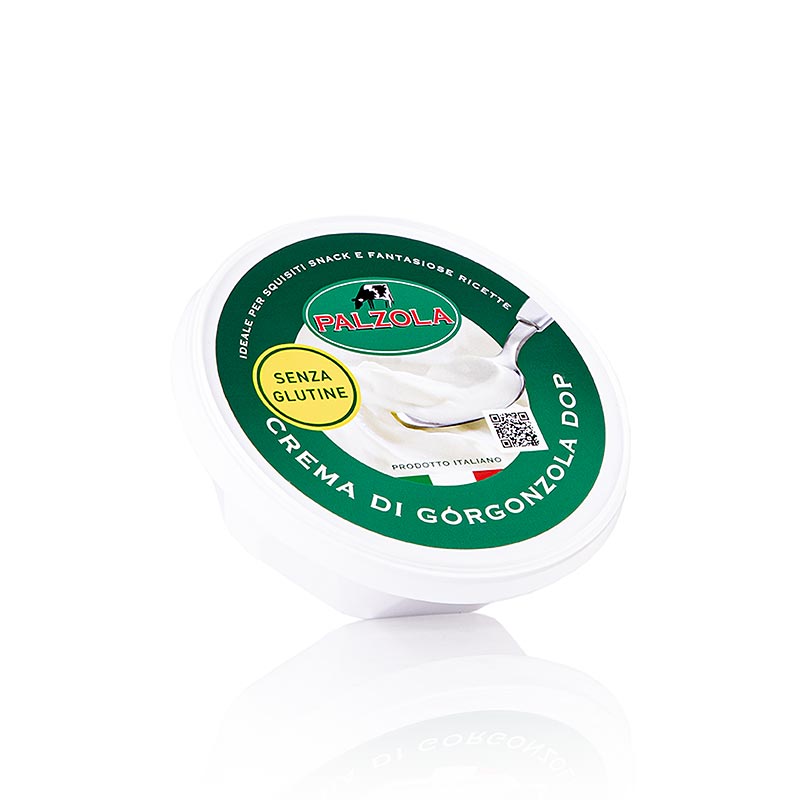 Pot de 125 g de Crema di Gorgonzola DOP (crème de fromage) de Palzola, au goût intensément crémeux et épicé